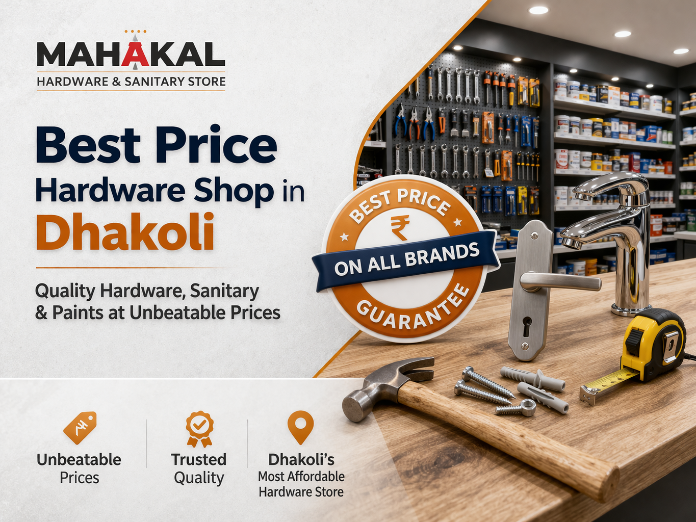 Best Price Hardware Store in Dhakoli – Mahakal Hardware and Sanitary